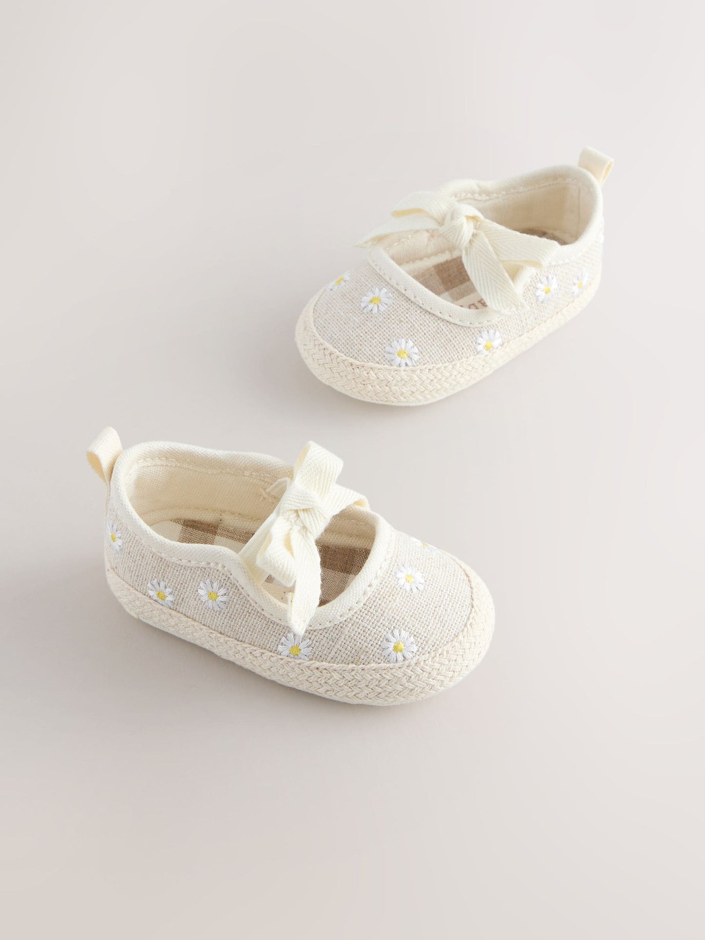 Neutral Daisy Espadrille Baby Shoes (0-18mths) image 1