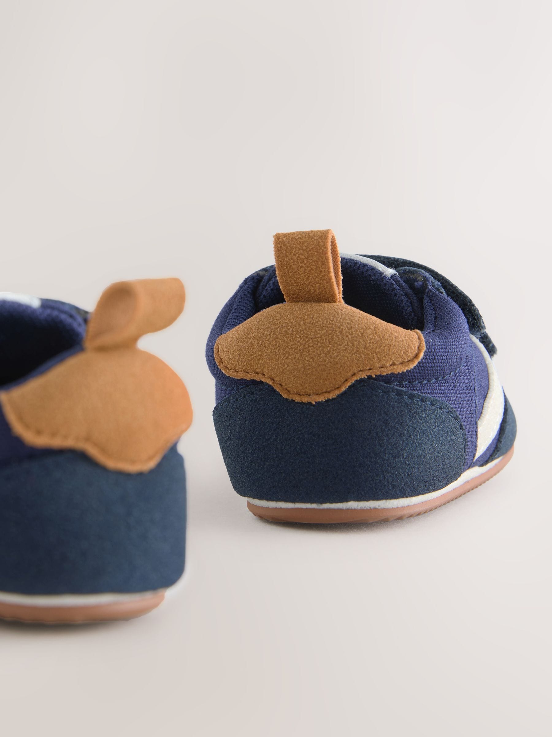 Navy Baby Touch Fastening Trainers (0-2mths) image 4