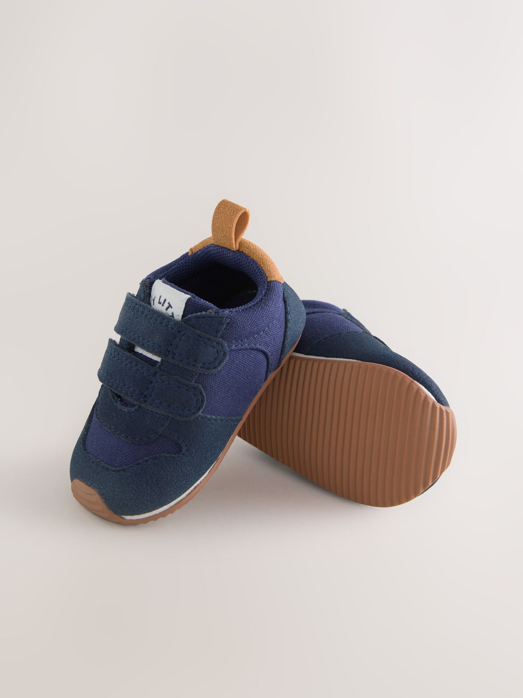 Navy Baby Touch Fastening Trainers (0-2mths) image 4