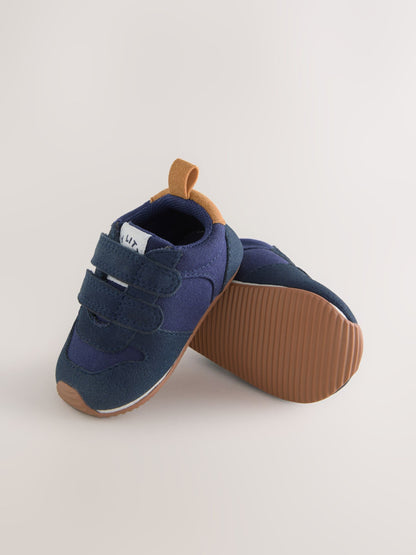 Navy Baby Touch Fastening Trainers (0-2mths) image 4