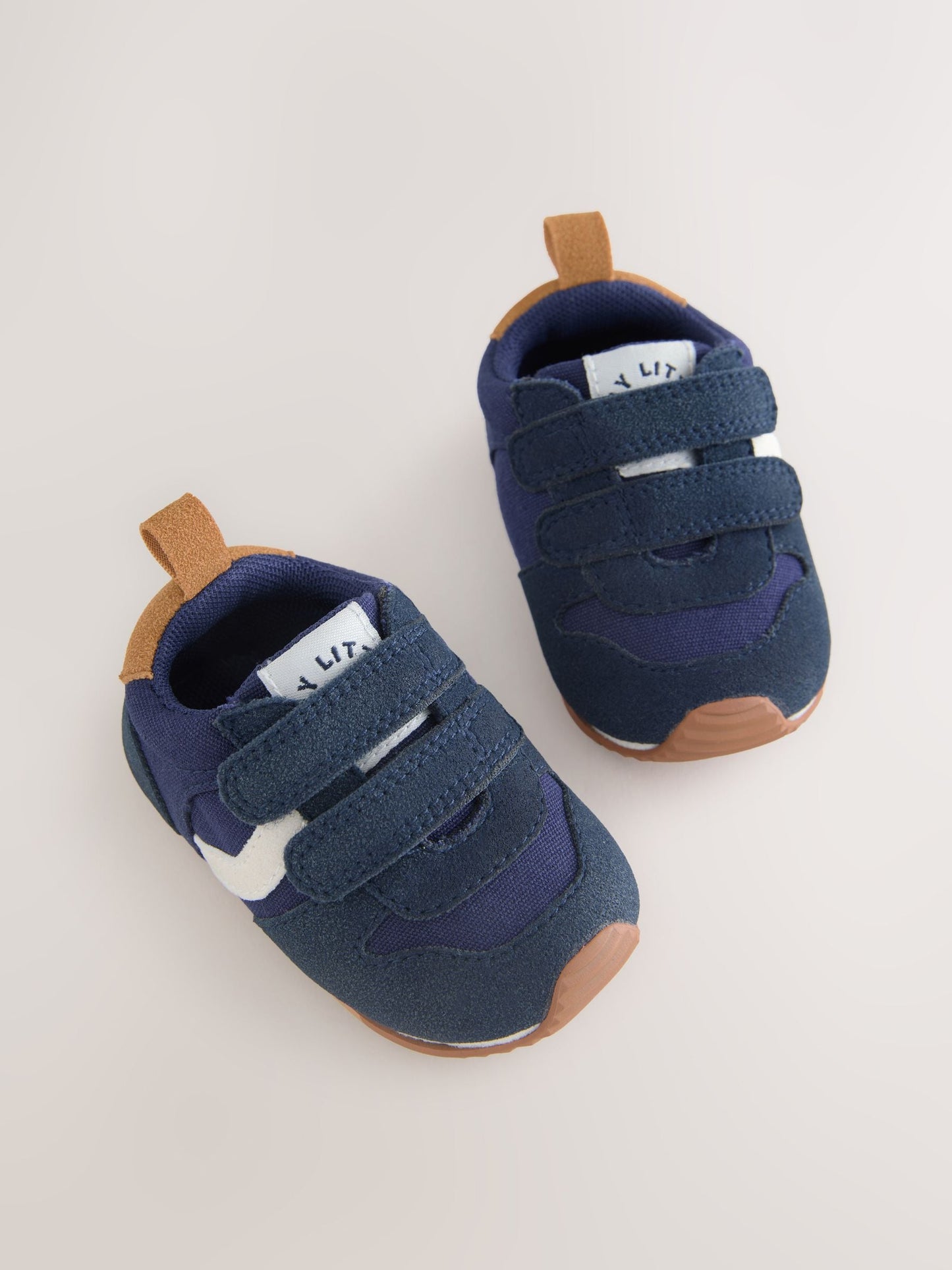 Navy Baby Touch Fastening Trainers (0-2mths) image 5