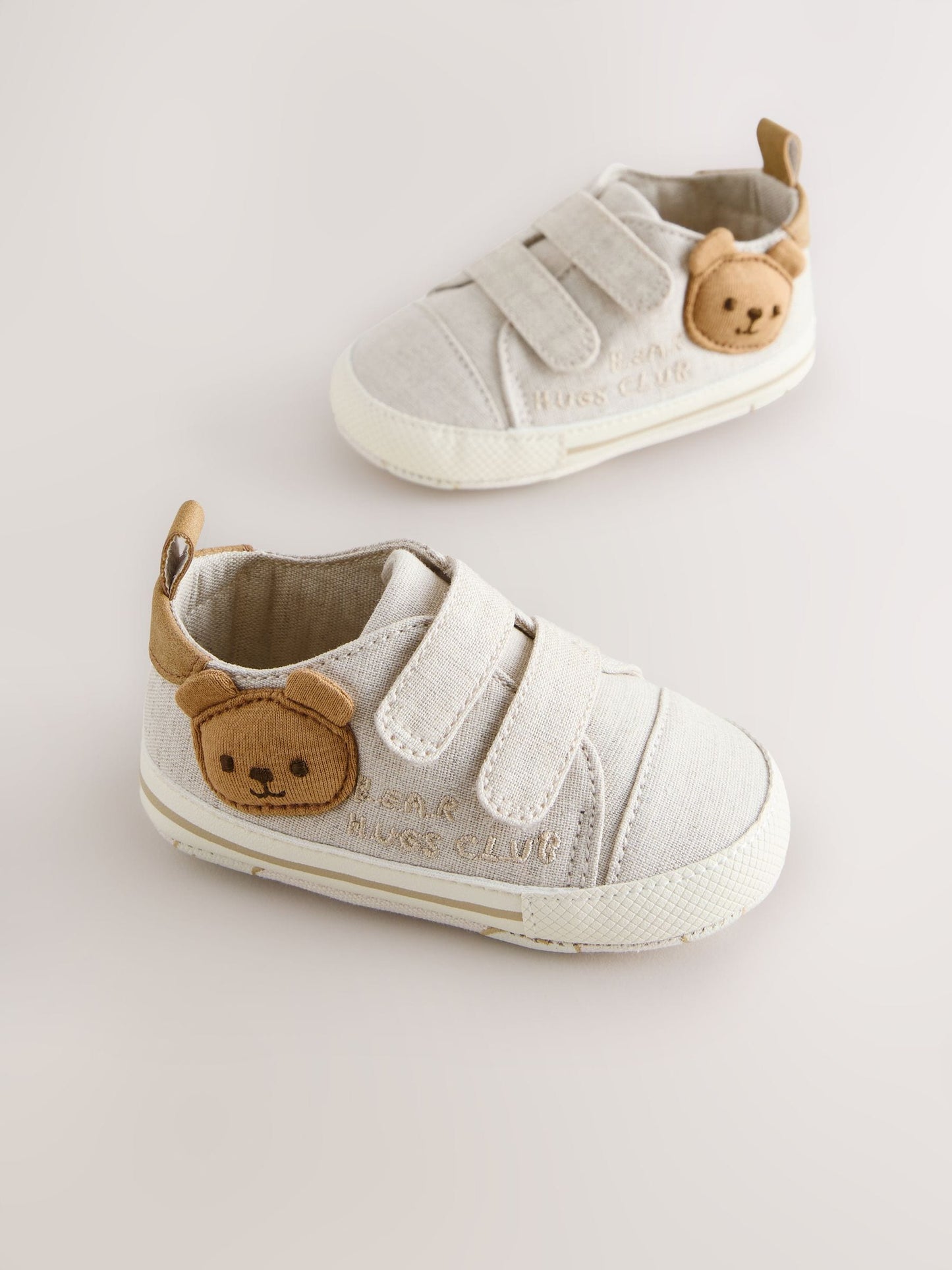 Neutral Bear Touch Fastening Baby Trainers (0-2mths) image 1