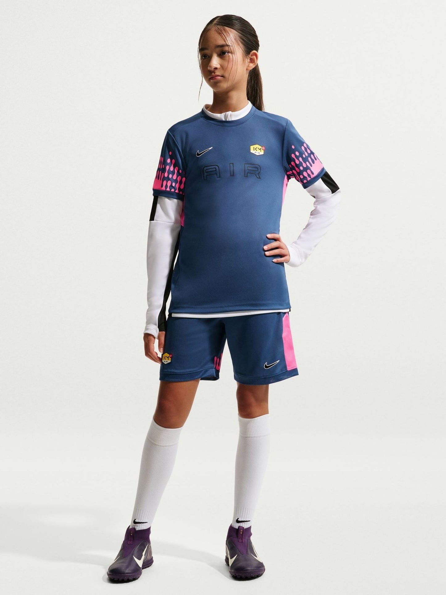 Dsiney Kidz - Nike Mystic Navy Kylian Mbappé Academy Dri-FIT Soccer T-Shirt image 1