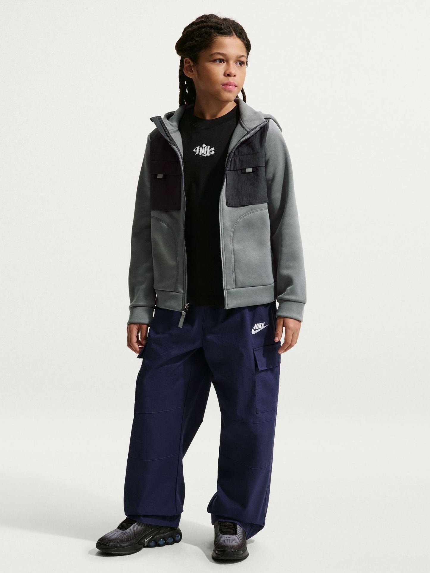 Dsiney Kidz - Nike Smoke Grey City Utility Full Zip Hoodie image 1