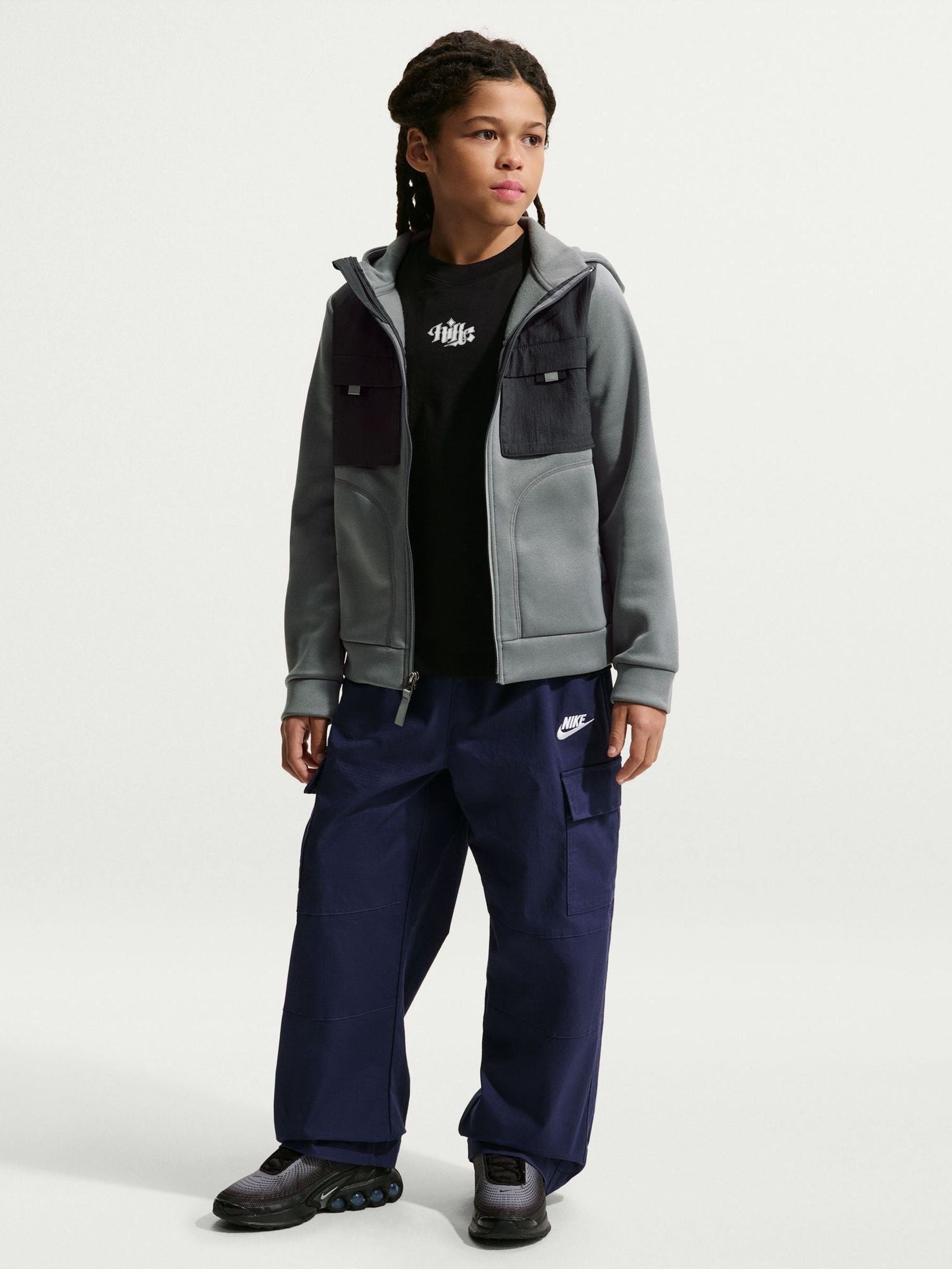 Dsiney Kidz - Nike Smoke Grey City Utility Full Zip Hoodie image 1