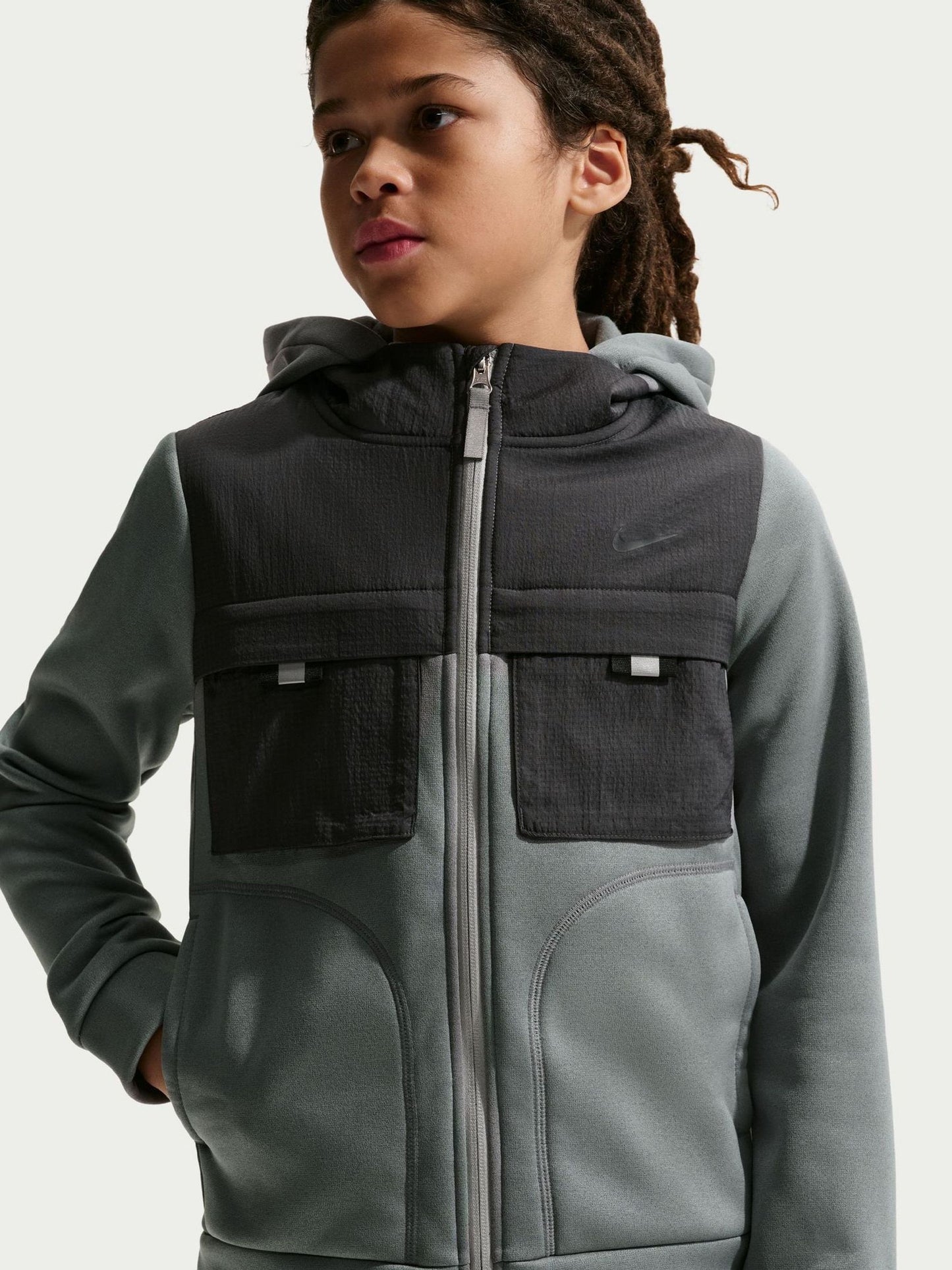 Dsiney Kidz - Nike Smoke Grey City Utility Full Zip Hoodie image 3