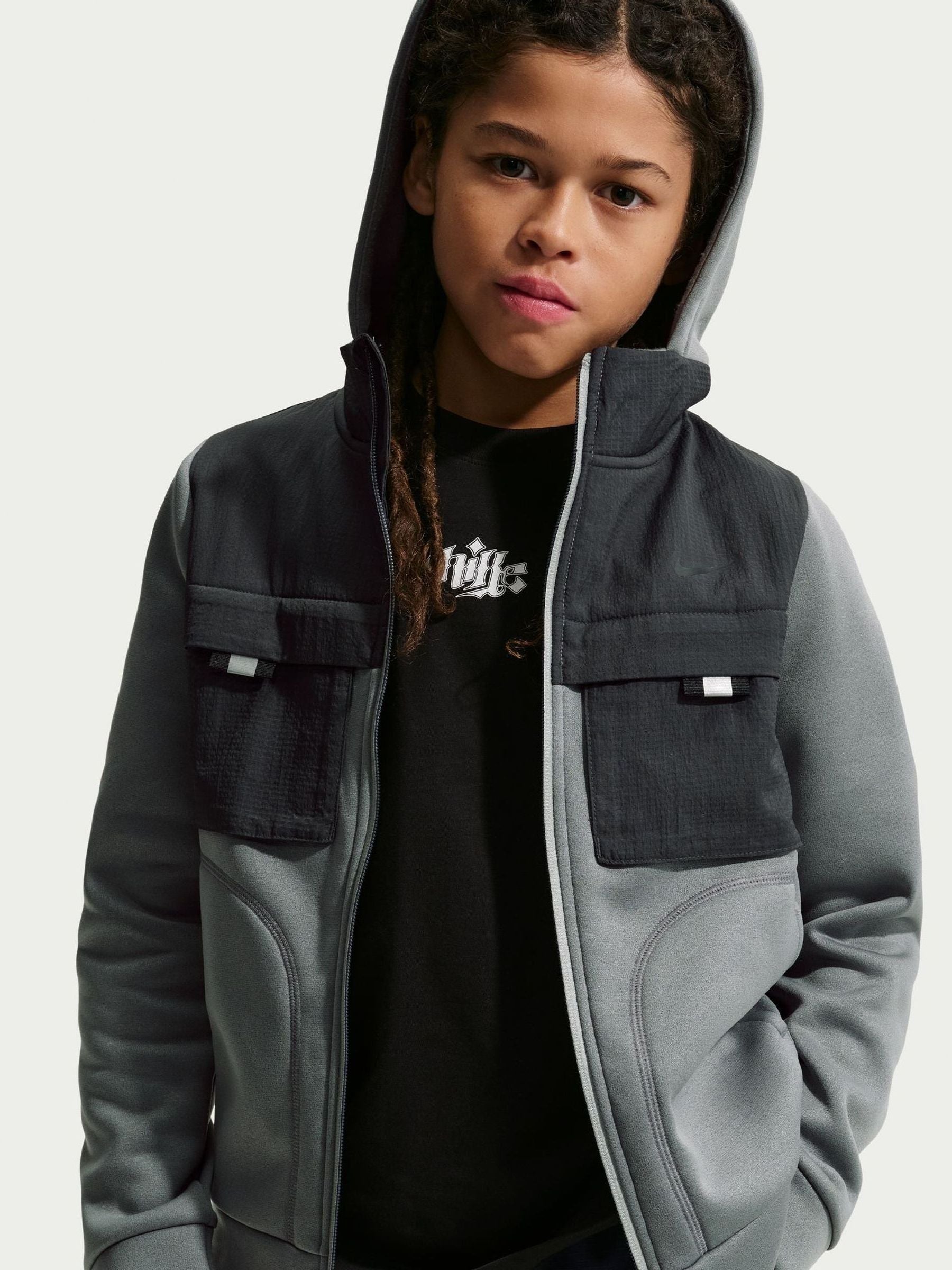 Dsiney Kidz - Nike Smoke Grey City Utility Full Zip Hoodie image 4