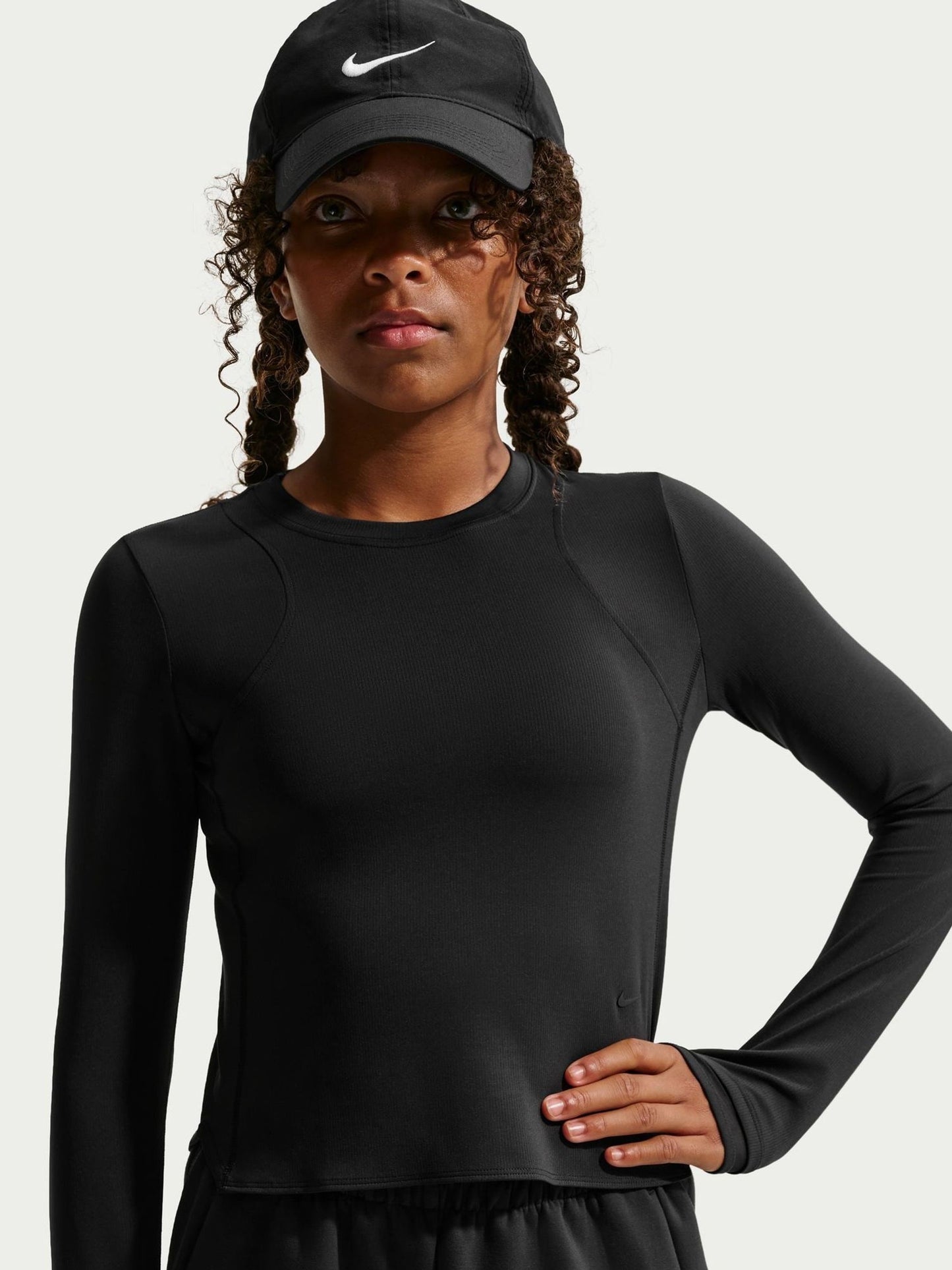 Dsiney Kidz - Nike Black Mavn Dri-FIT Knit Long Sleeve Top image 3