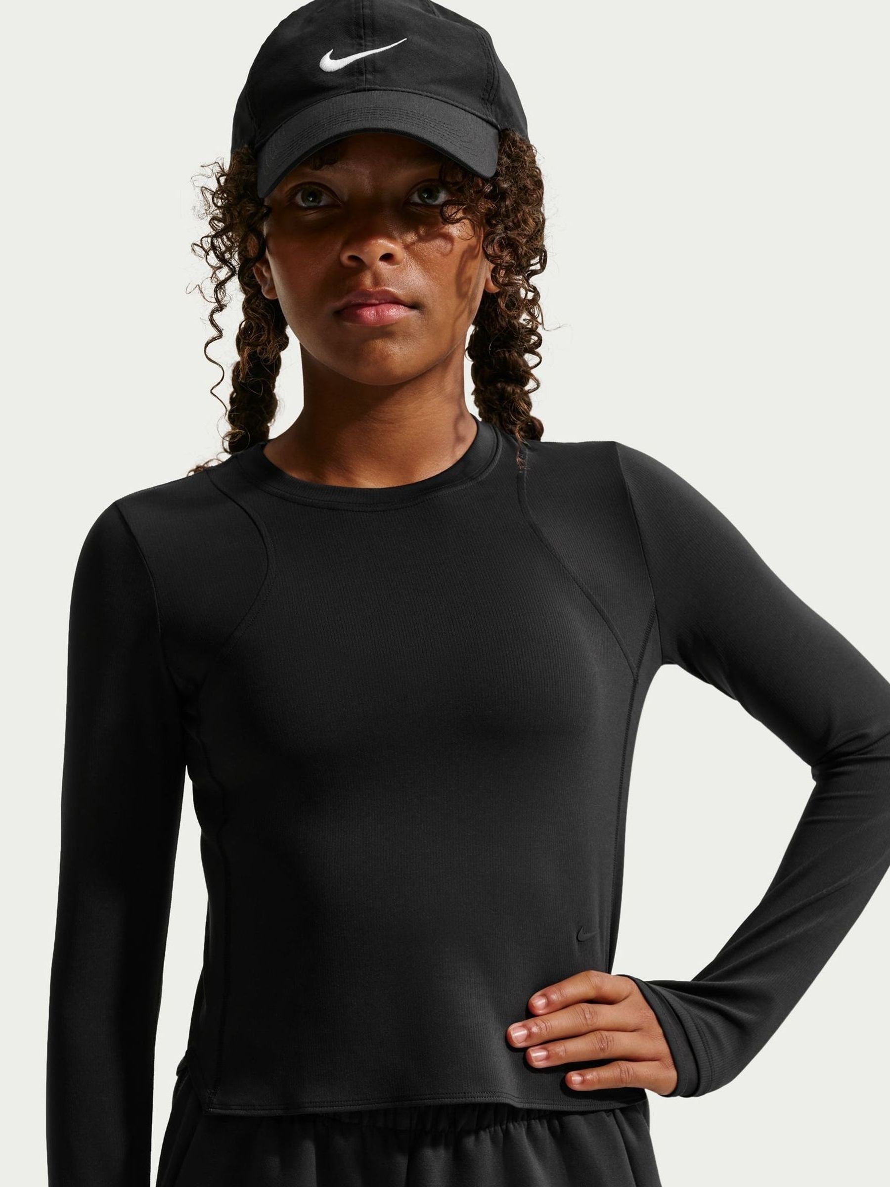 Dsiney Kidz - Nike Black Mavn Dri-FIT Knit Long Sleeve Top image 3