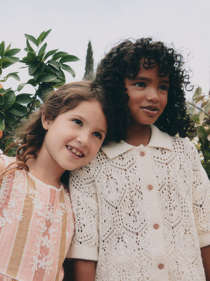 Dsiney Kidz - Cream Knitted Shirt & Shorts Set (3-16yrs) image 4