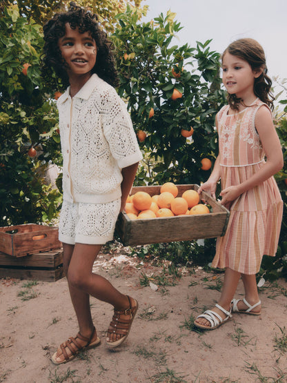 Dsiney Kidz - Cream Knitted Shirt & Shorts Set (3-16yrs) image 5