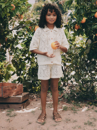 Dsiney Kidz - Cream Knitted Shirt & Shorts Set (3-16yrs) image 7