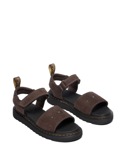Dr. Martens Brown Marlowe Flower Tumbled Nubuck Sandals image 2
