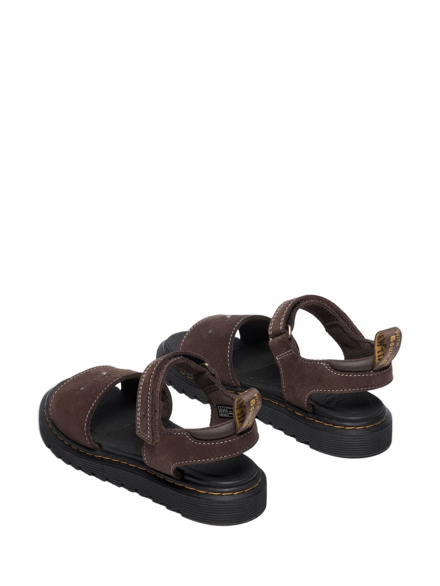 Dr. Martens Brown Marlowe Flower Tumbled Nubuck Sandals image 3