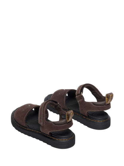 Dr. Martens Brown Marlowe Flower Tumbled Nubuck Sandals image 3