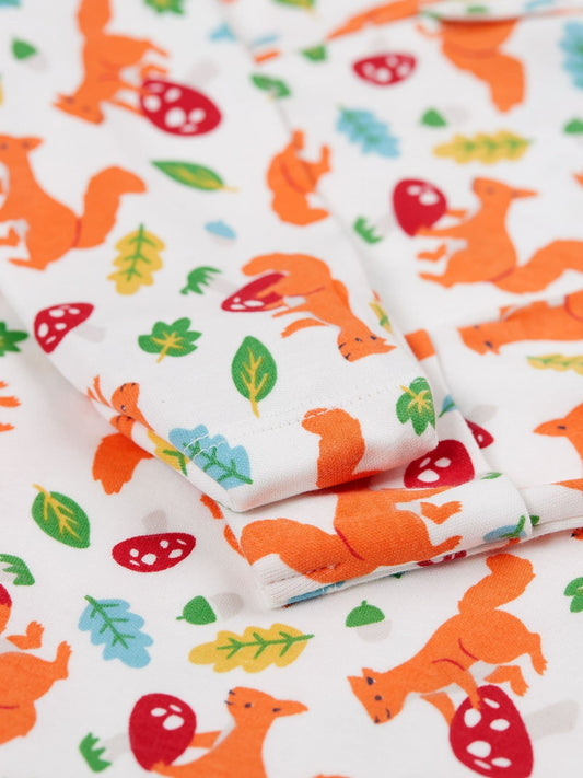 Frugi White Kimono Zip Sleepsuit image 2