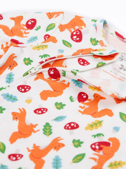 Frugi White Kimono Zip Sleepsuit image 3