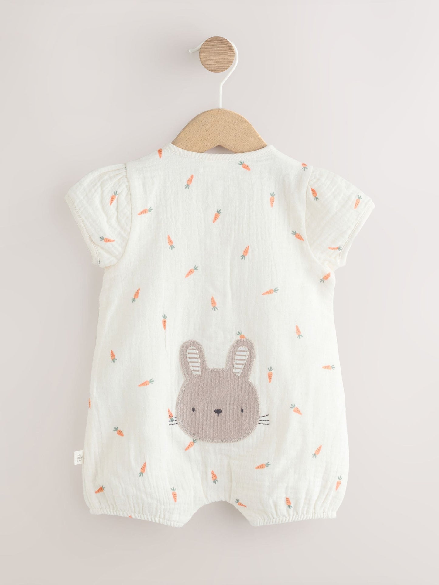 White Bunny Baby Woven Romper (0mths-3yrs) image 5