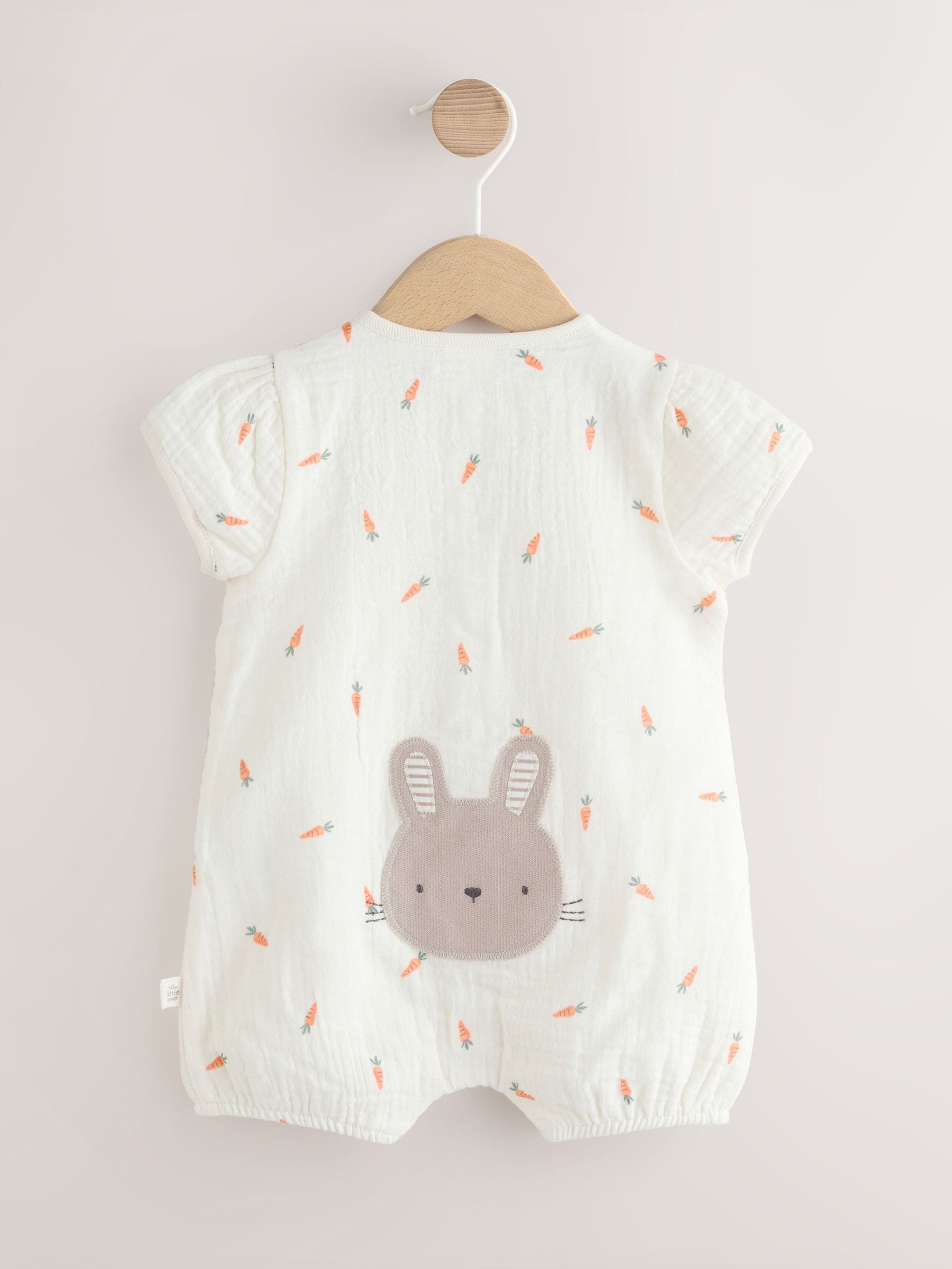 White Bunny Baby Woven Romper (0mths-3yrs) image 5