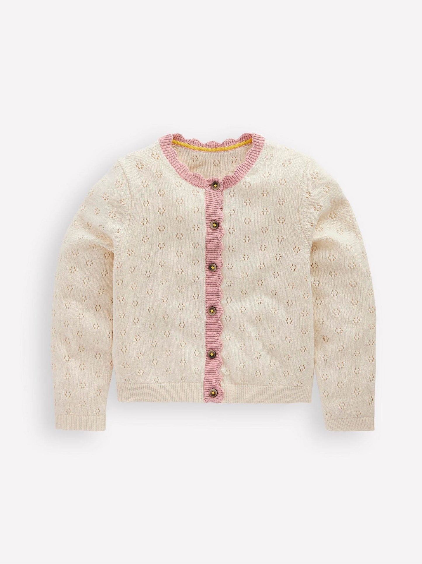 Dsiney Kidz - Boden Cream Everyday Scalloped Cardigan image 2