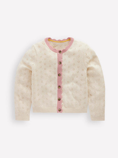 Dsiney Kidz - Boden Cream Everyday Scalloped Cardigan image 2