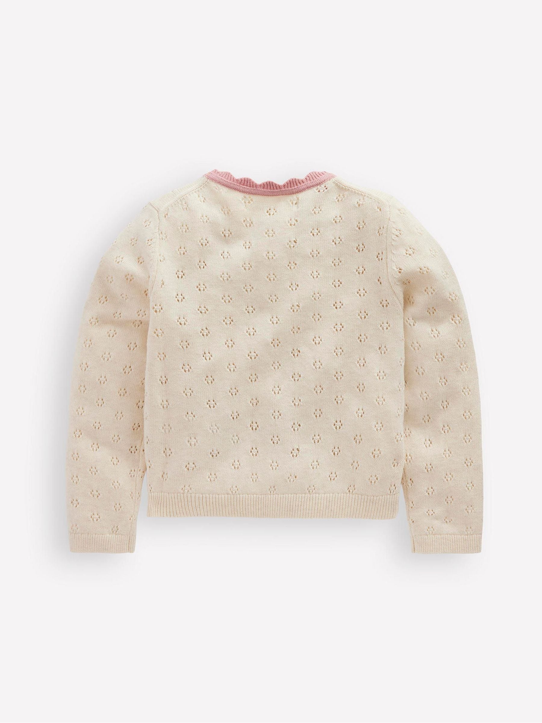 Dsiney Kidz - Boden Cream Everyday Scalloped Cardigan image 3