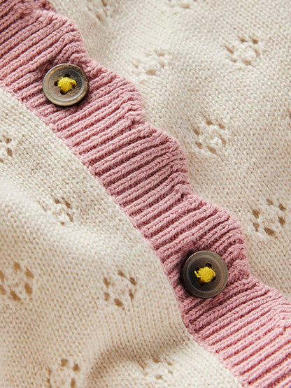 Dsiney Kidz - Boden Cream Everyday Scalloped Cardigan image 4