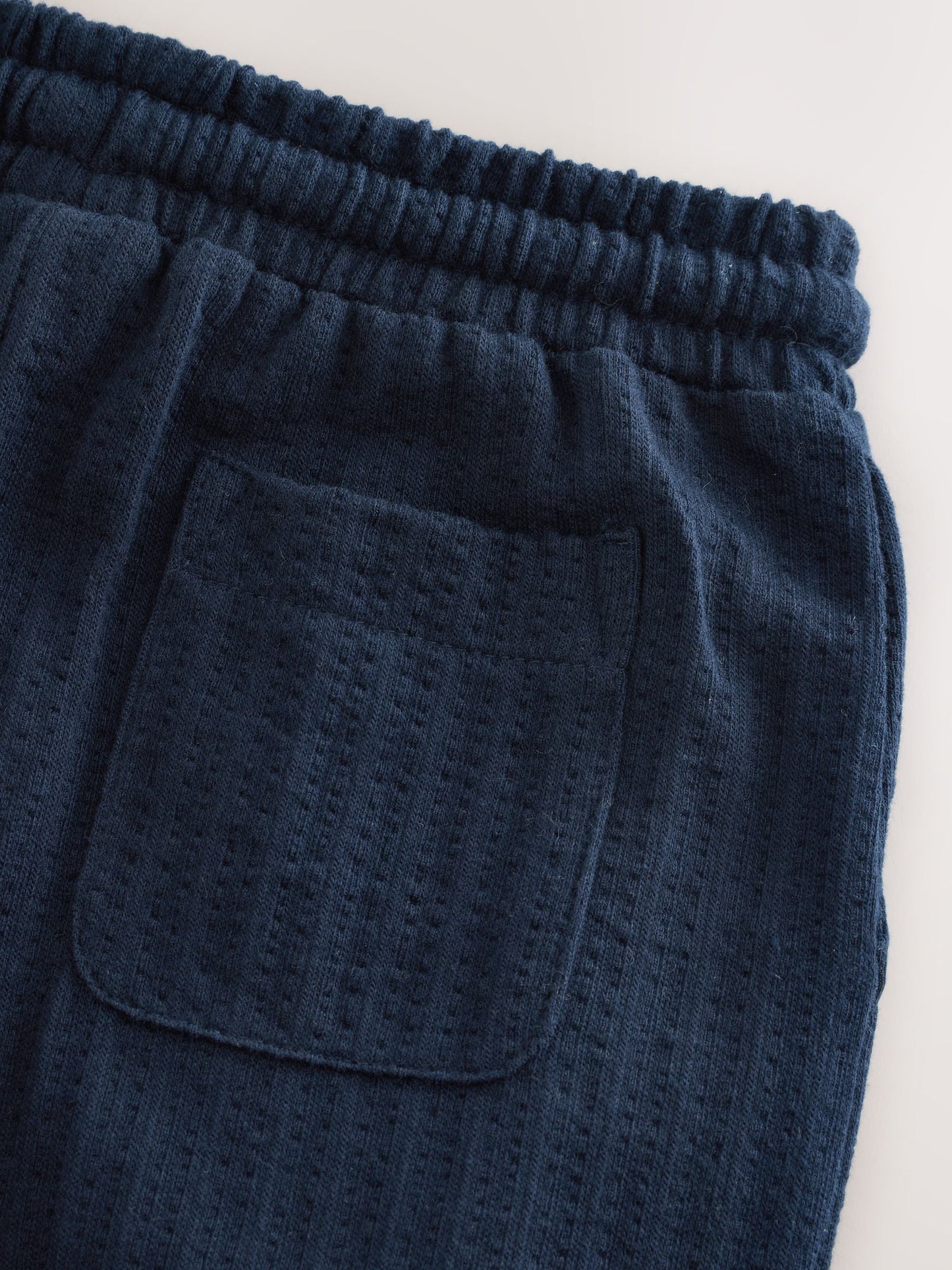 Navy Blue Textured Jersey Joggers (3mths-7yrs) image 3
