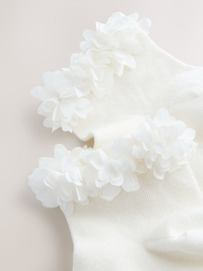 Ivory Cream 2 Pack Cotton Rich Bridesmaid Ankle Socks image 2
