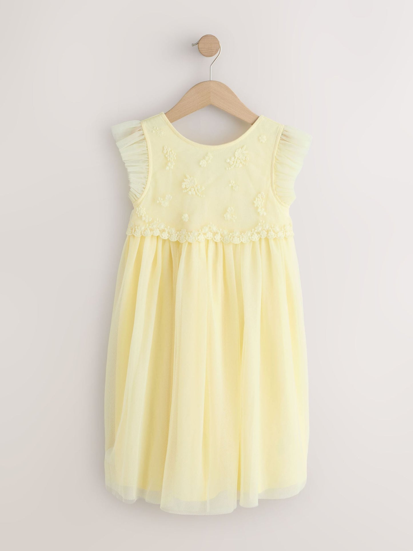 Buttermilk Yellow Mesh Flower Girl Dress (3-16yrs) image 4