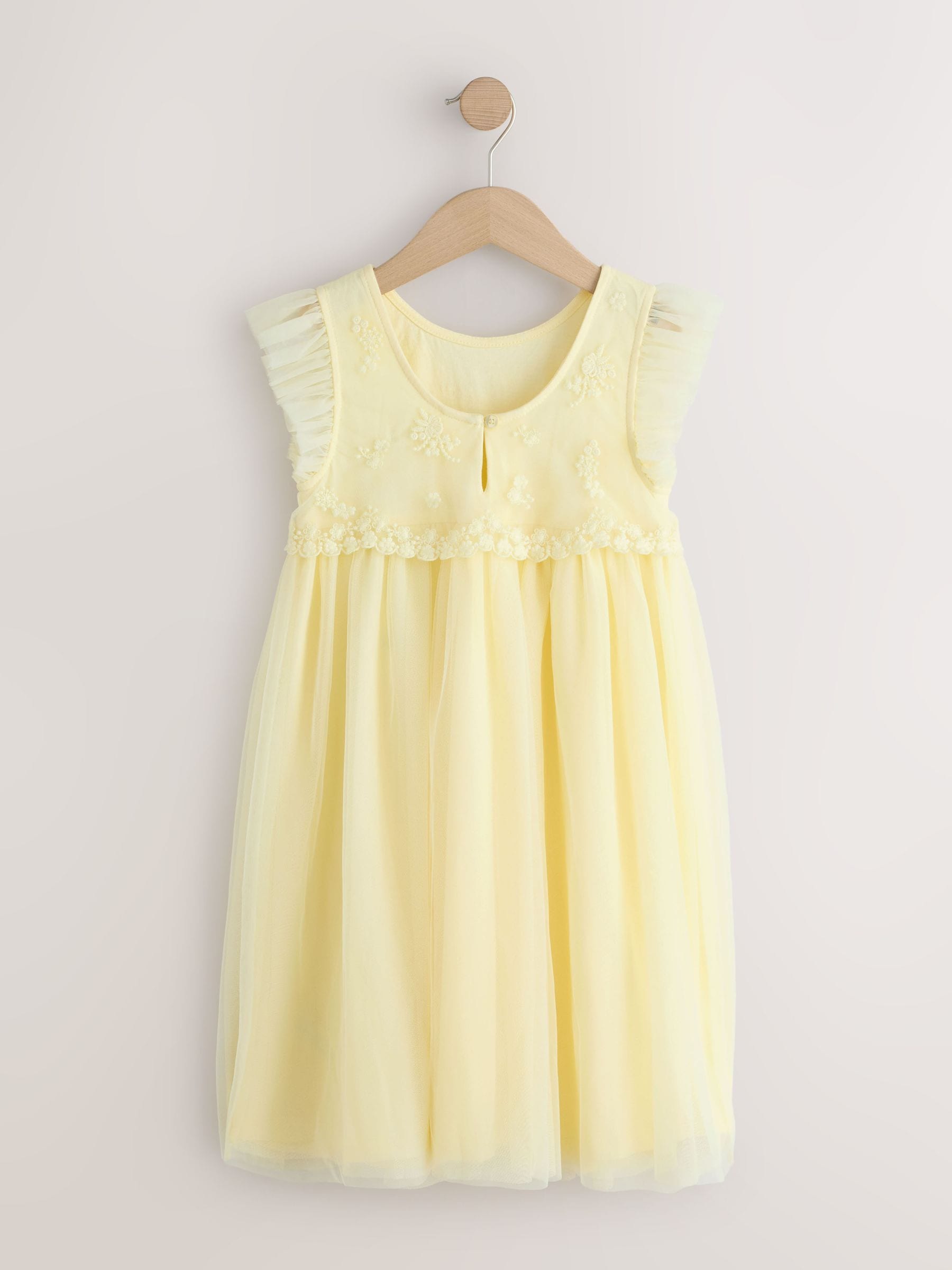 Buttermilk Yellow Mesh Flower Girl Dress (3-16yrs) image 5