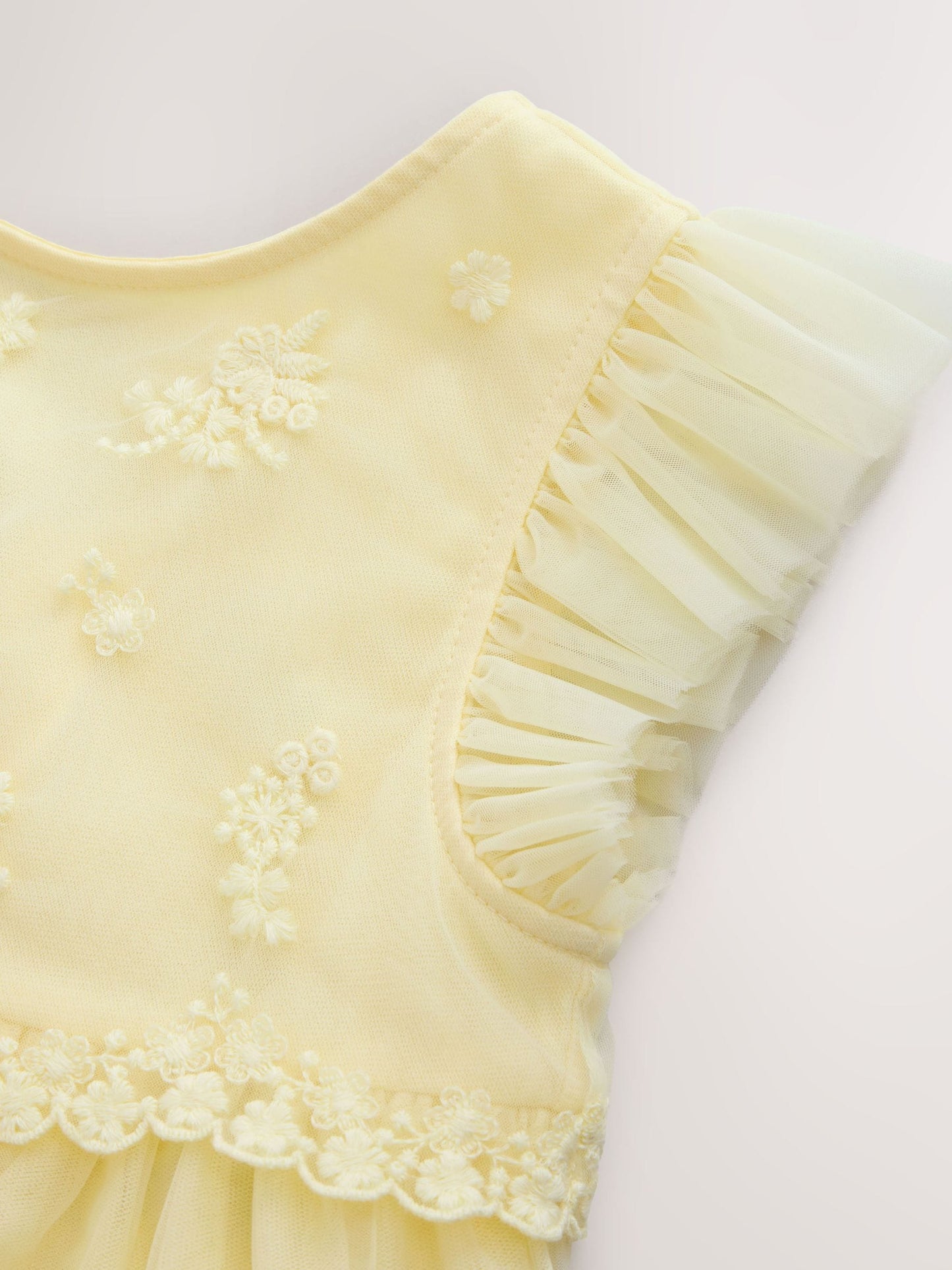 Buttermilk Yellow Mesh Flower Girl Dress (3-16yrs) image 6