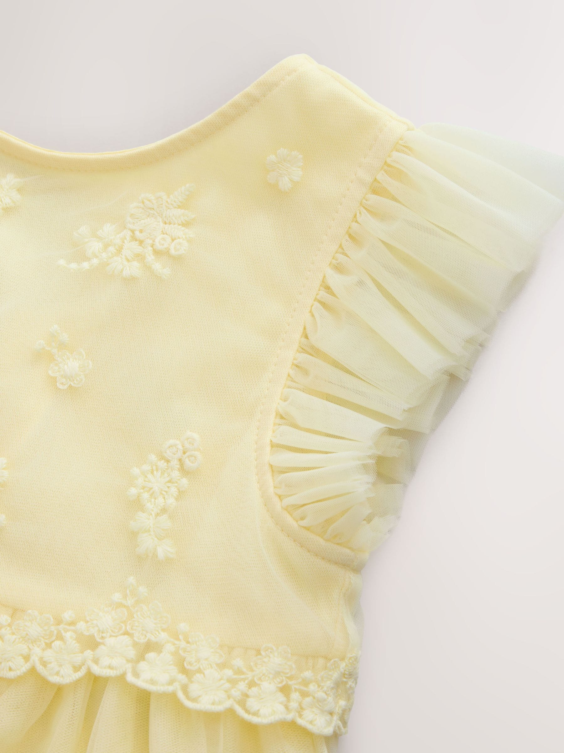 Buttermilk Yellow Mesh Flower Girl Dress (3-16yrs) image 6