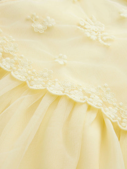 Buttermilk Yellow Mesh Flower Girl Dress (3-16yrs) image 7