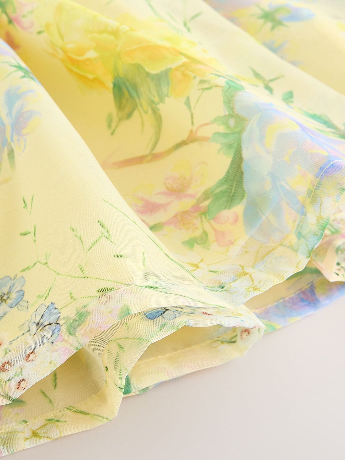 Yellow Floral Print Flower Corsage Dress (3mths-8yrs) image 6