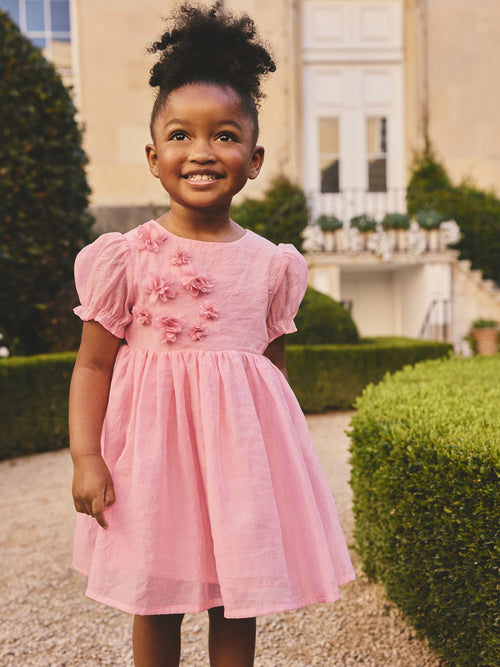 Dsiney Kidz - Pink Flower Corsage Dress (3mths-8yrs) image 1