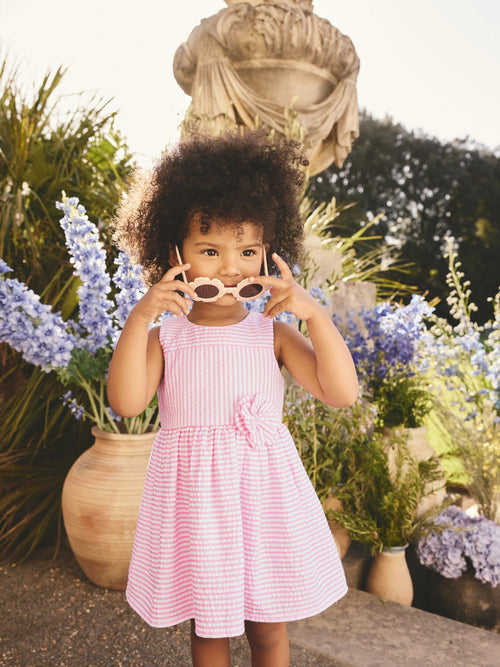 Dsiney Kidz - Pink Stripe Corsage Prom Dress (3mths-8yrs) image 1