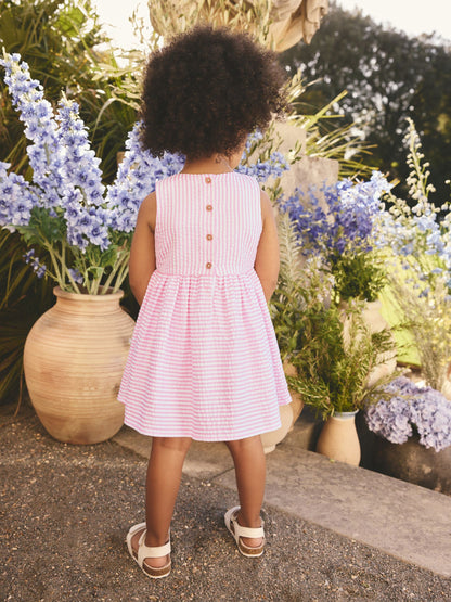 Pink Stripe Corsage Prom Dress (3mths-8yrs) image 3
