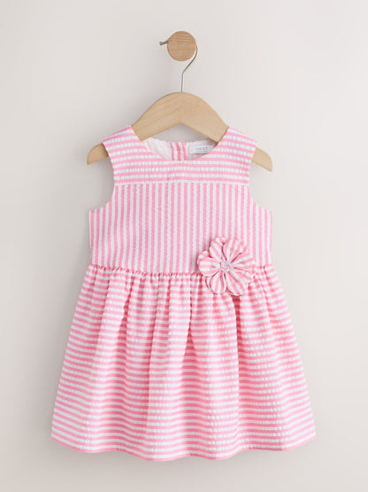 Pink Stripe Corsage Prom Dress (3mths-8yrs) image 5
