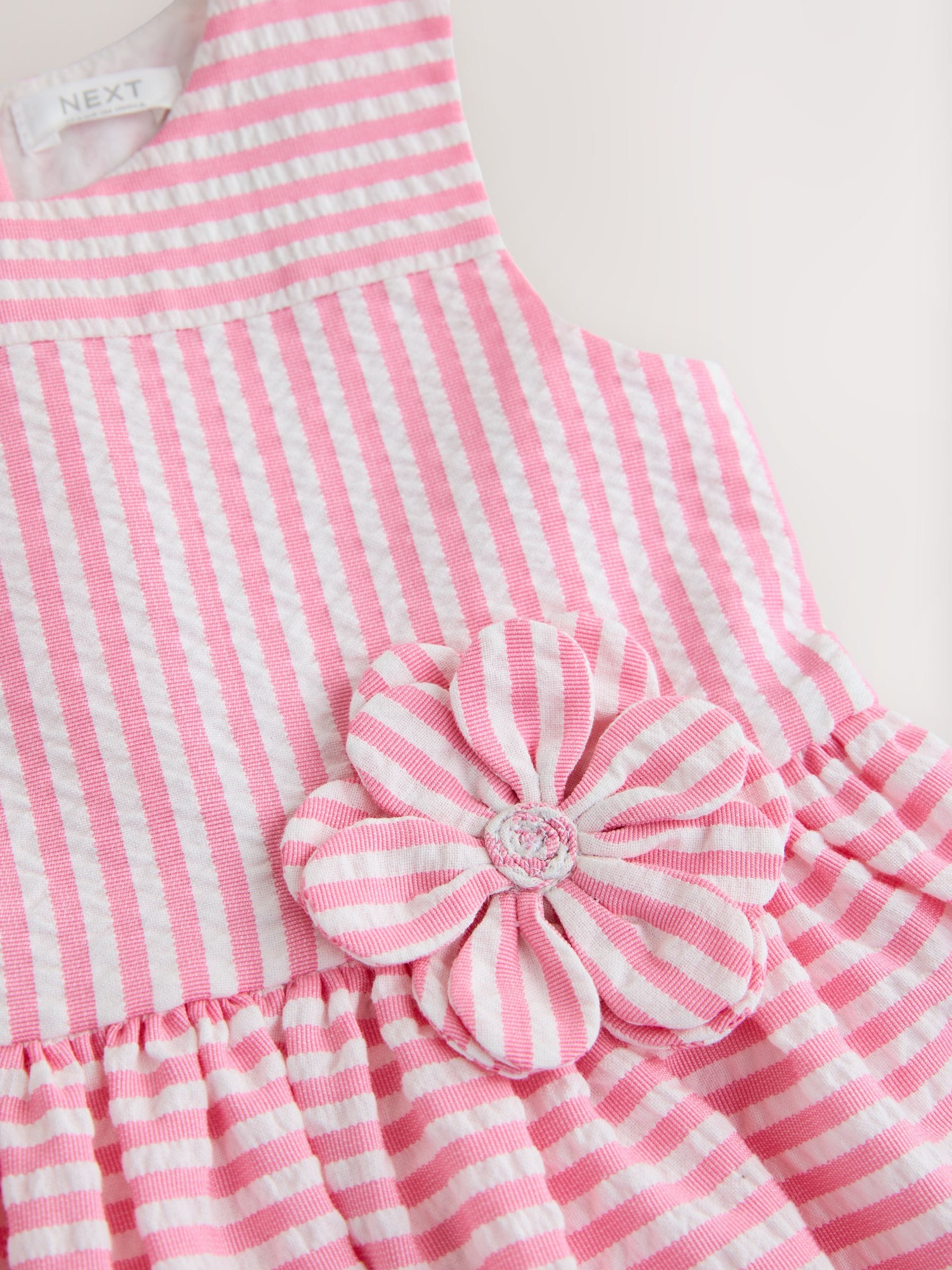 Pink Stripe Corsage Prom Dress (3mths-8yrs) image 7