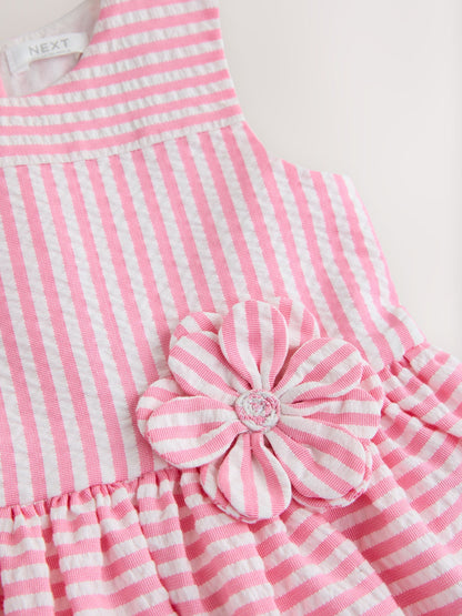 Pink Stripe Corsage Prom Dress (3mths-8yrs) image 7