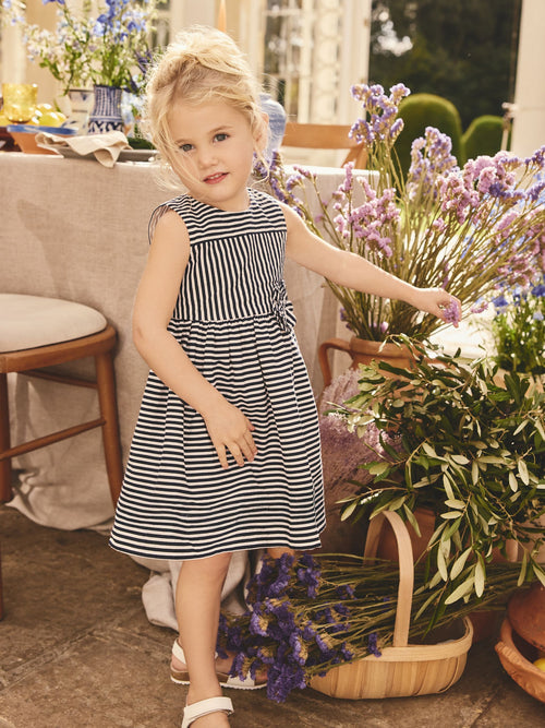 Dsiney Kidz - Navy Stripe Corsage Prom Dress (3mths-8yrs) image 1