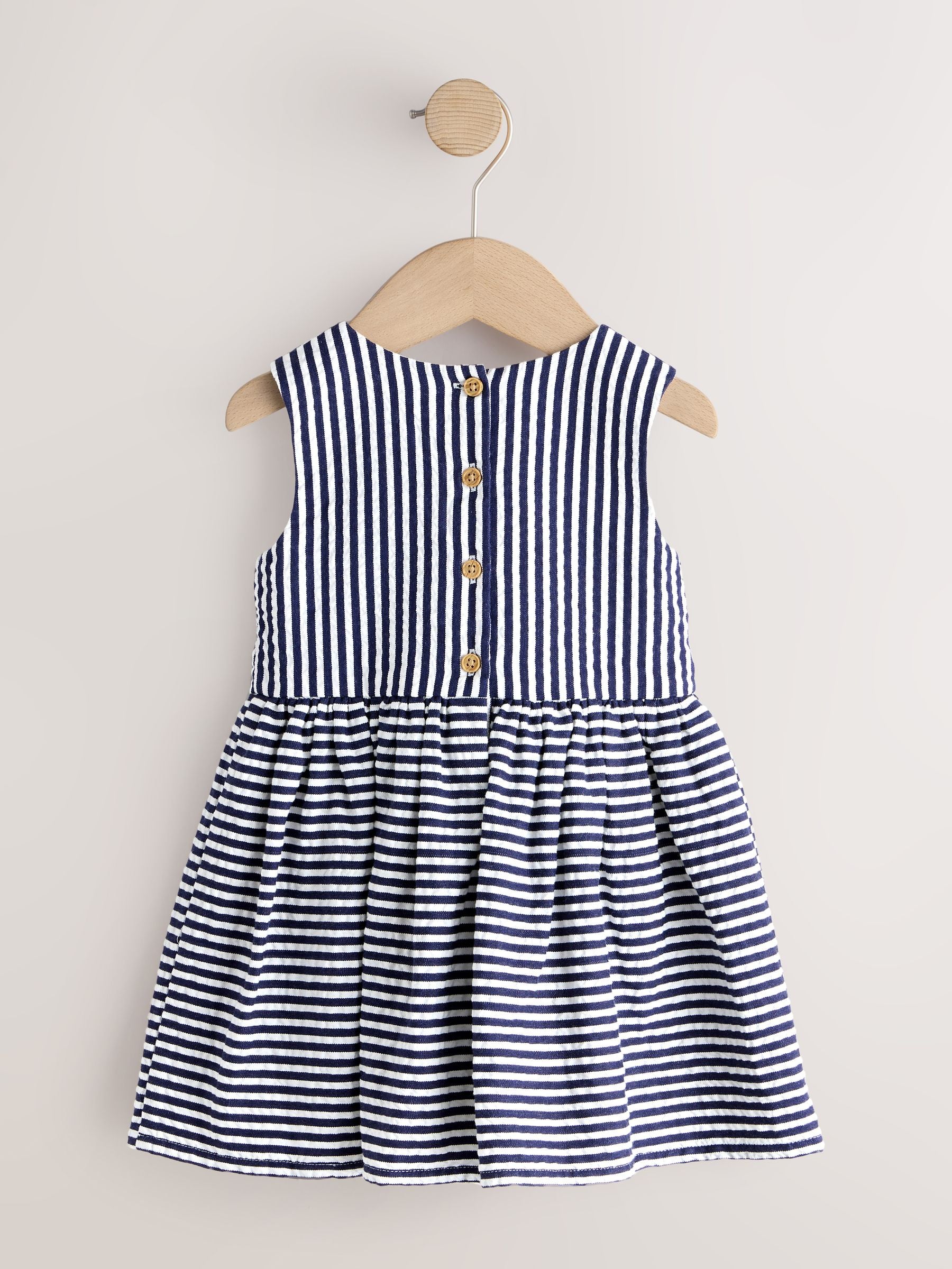 Navy Stripe Corsage Prom Dress (3mths-8yrs) image 5