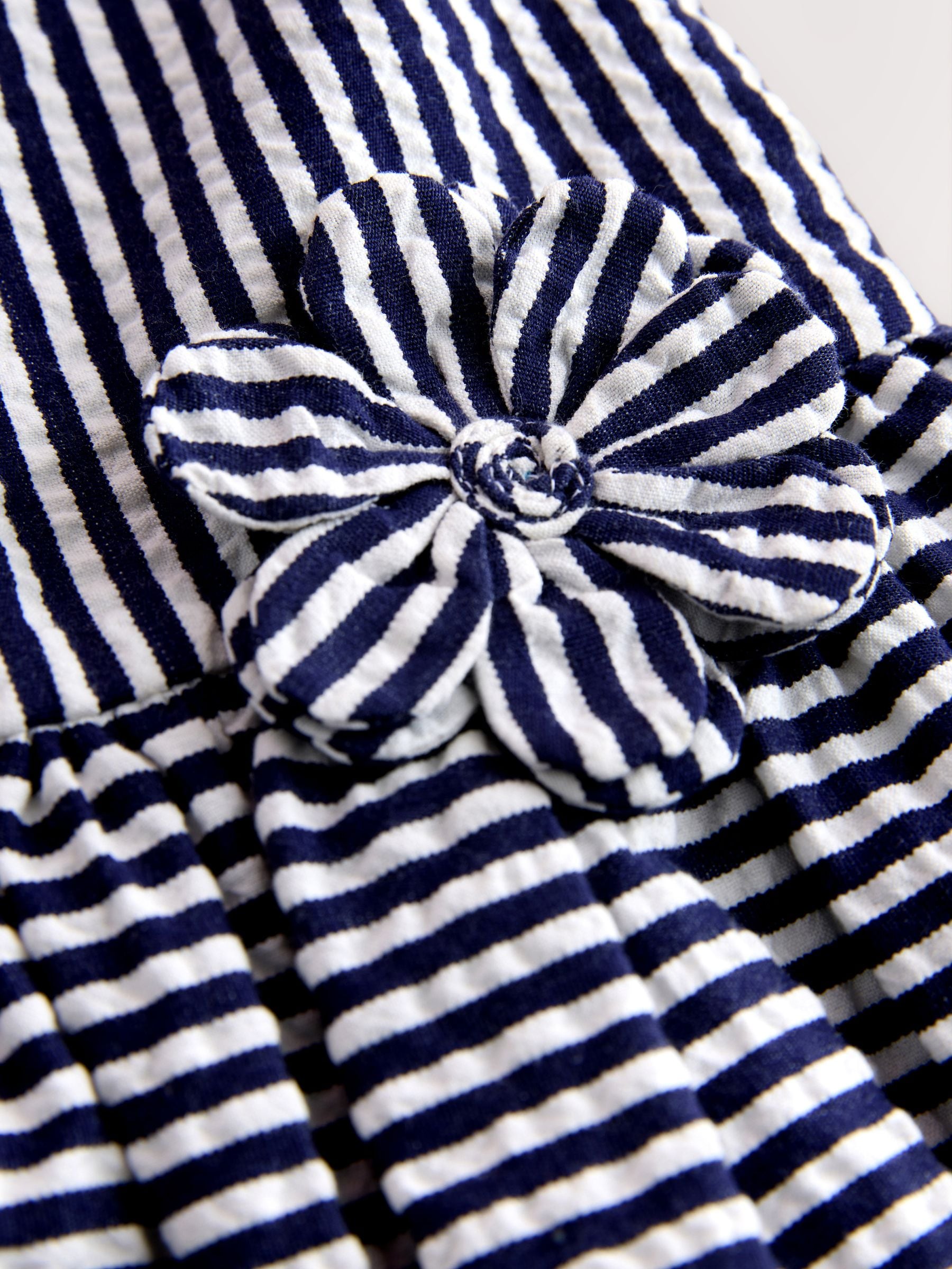 Navy Stripe Corsage Prom Dress (3mths-8yrs) image 6