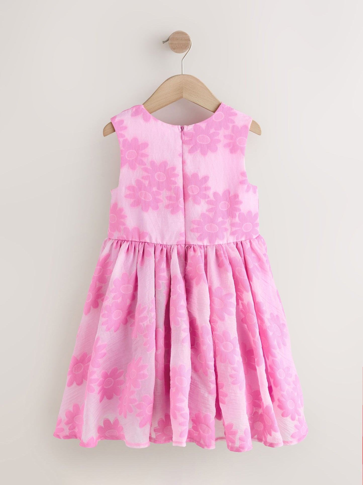 Pink Floral Texture Dress (3-16yrs) image 5