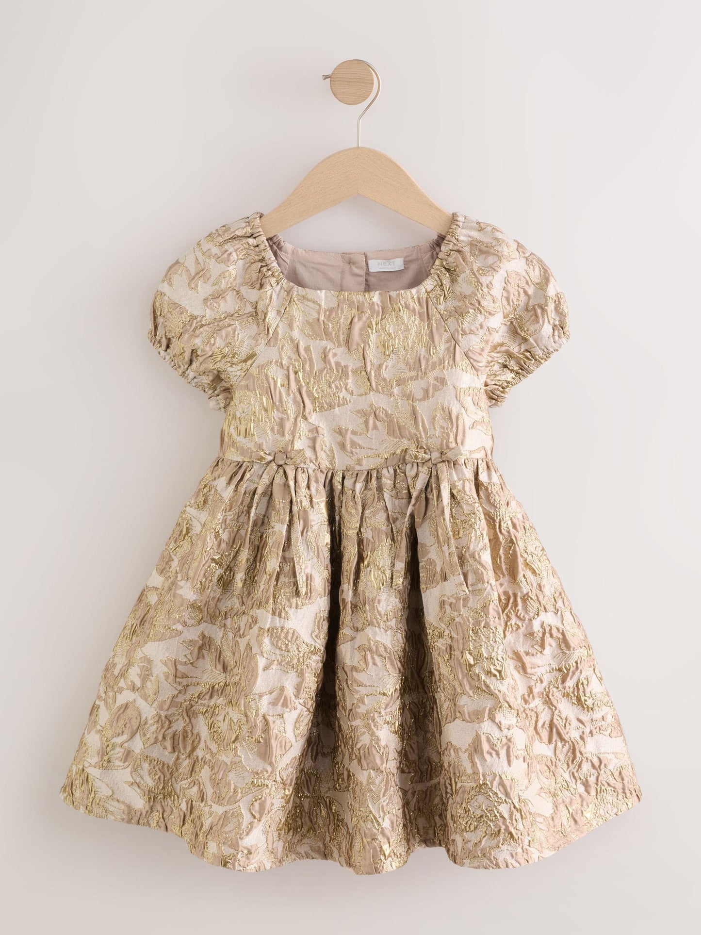 Gold Jacquard Occasion Dress (3-16yrs) image 5