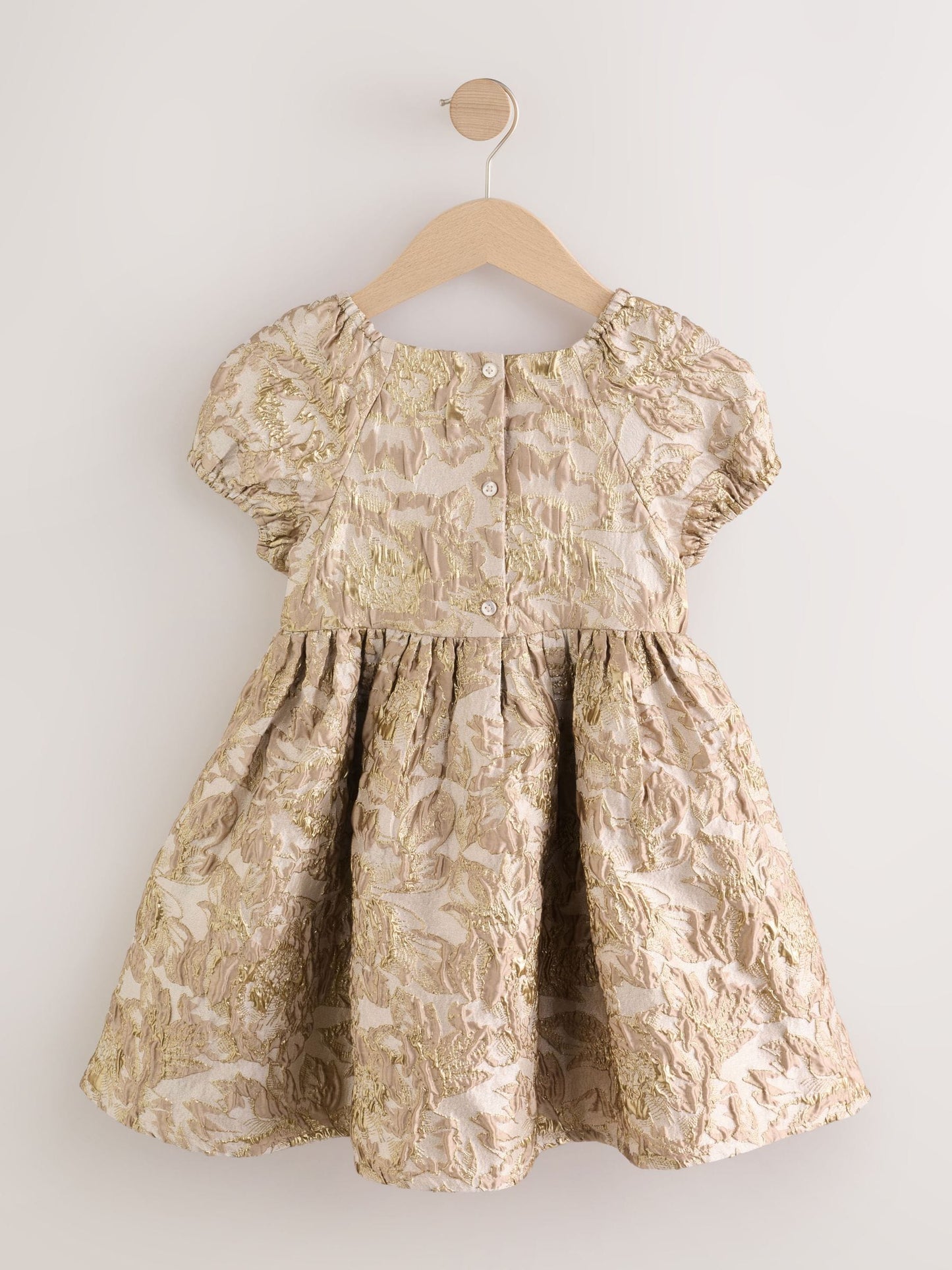 Gold Jacquard Occasion Dress (3-16yrs) image 6