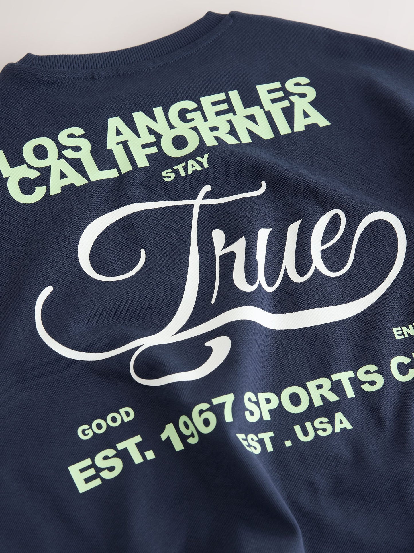 Dsiney Kidz - Navy Slogan Heavyweight T-Shirt and Shorts Set (3-16yrs) image 8