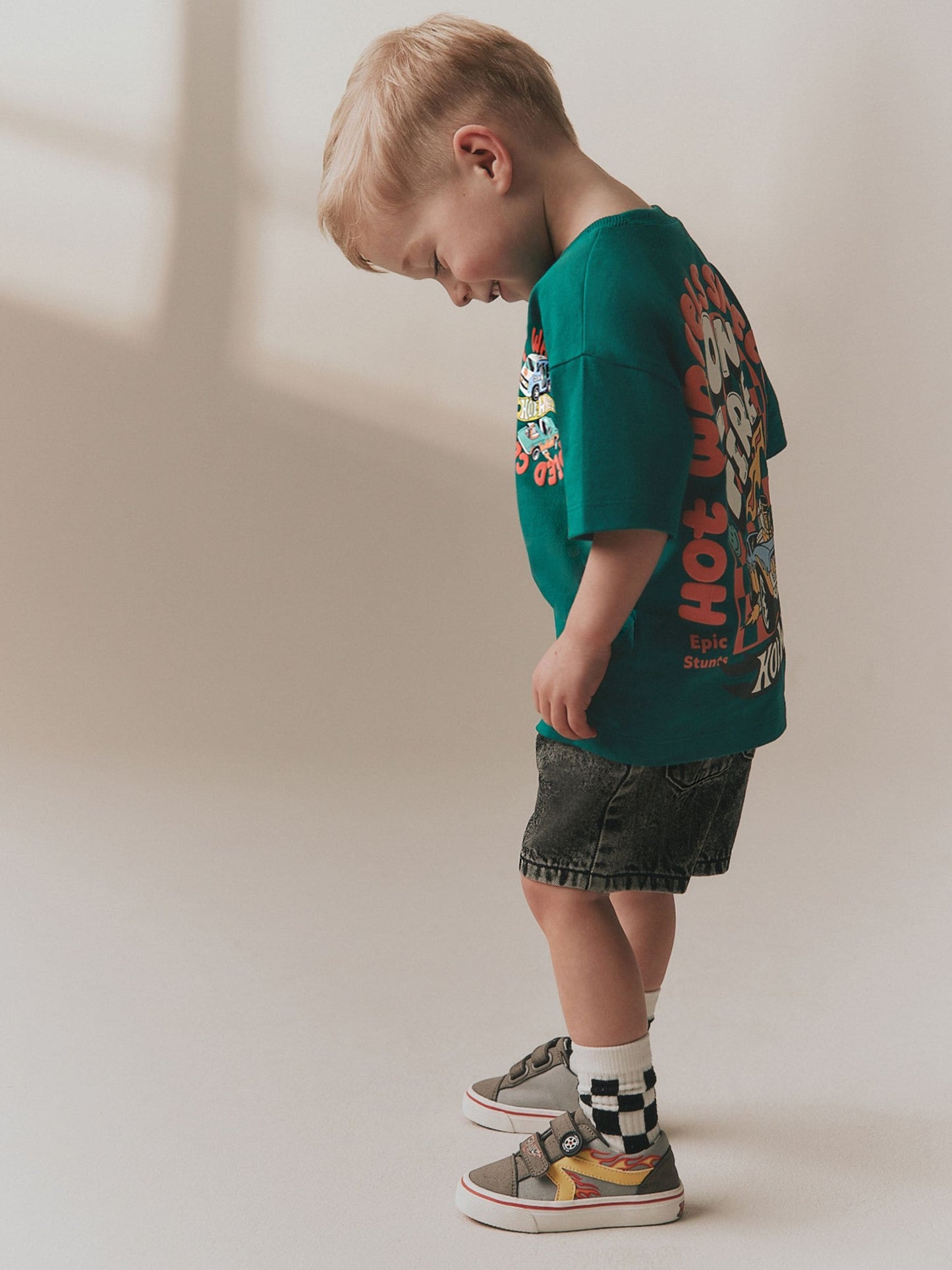 Forest Green Hot Wheels Short Sleeve T-Shirt (9mths-8yrs) image 3