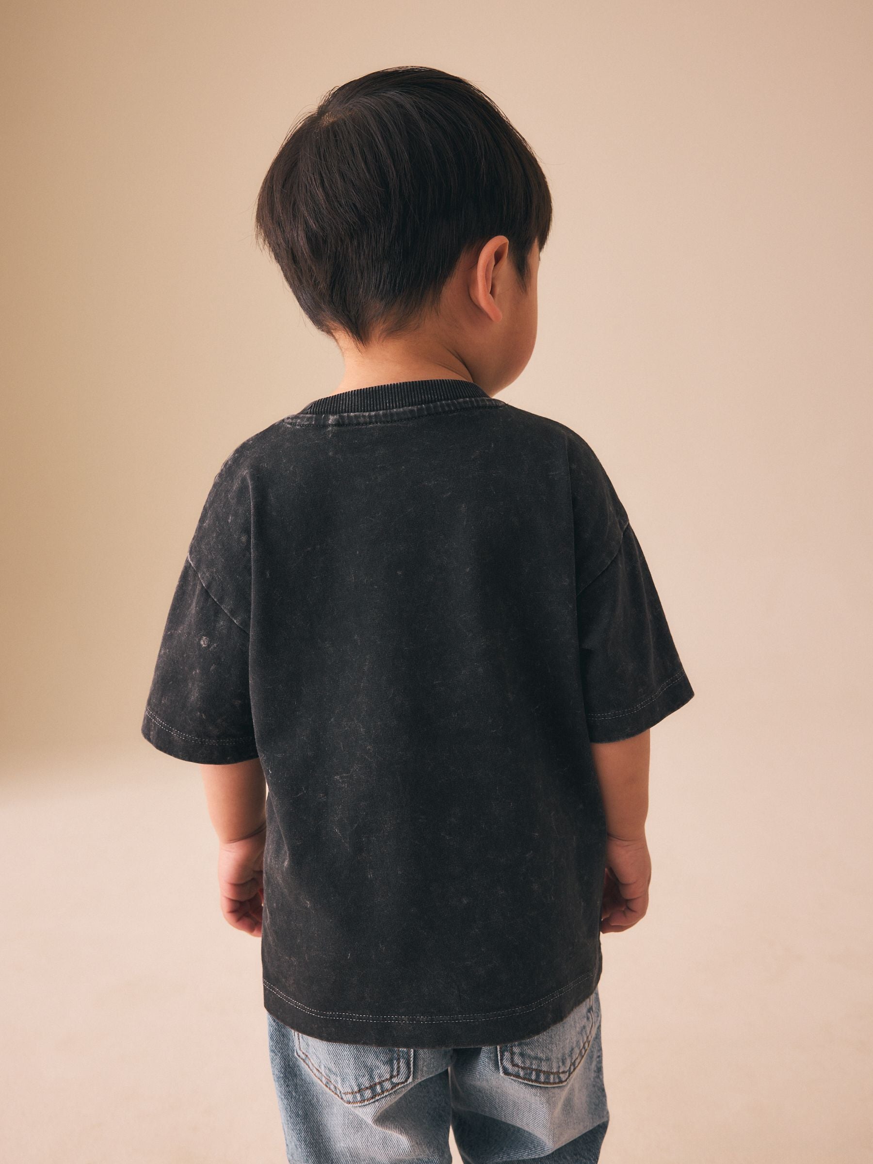 Washed Black Short Sleeve Band Graphic T-Shirt (3mths-8yrs) image 3
